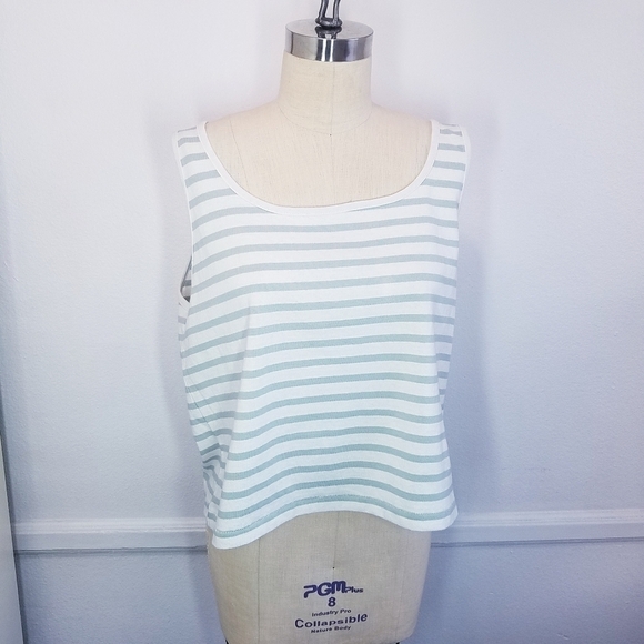 NEW‎ Madewell Boxy-Crop Tank Top in Crawley Stripe XL - Picture 7 of 13